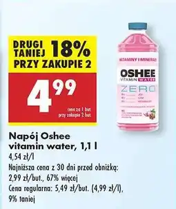 Biedronka Napój Oshee vitamin water, 1,1 l oferta