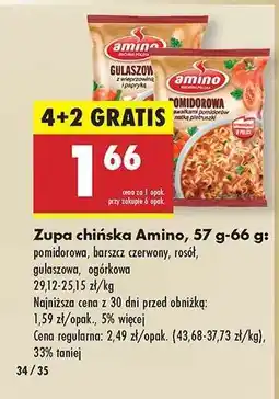 Biedronka Zupa chińska Amino, 57 g-66 g oferta