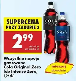 Biedronka Wszystkie napoje gazowane Cola Original Zero lub Intense Zero oferta