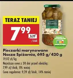 Biedronka Pieczarki marynowane Nasza Spiżarnia, 695 g/420 g oferta