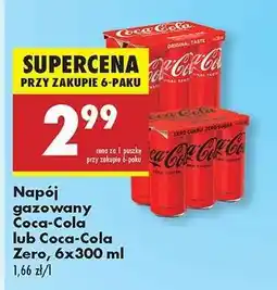 Biedronka Napój gazowany Coca-Cola lub Coca-Cola Zero, 6x300 ml oferta