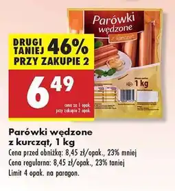 Biedronka Parówki wędzone z kurcząt , 1 kg oferta