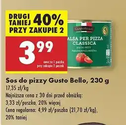 Biedronka Sos do pizzy Gusto Bello, 230 g oferta