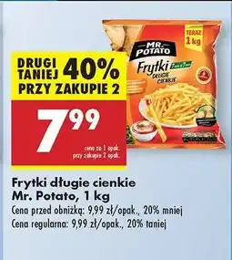Biedronka Frytki długie cienkie Mr. Potato 1 kg oferta