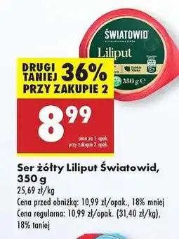 Biedronka Ser żółty Liliput Światowid, 350 g oferta