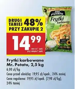 Biedronka Frytki karbowane Mr. Potato 2,5 kg oferta
