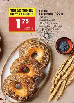 Biedronka Bajgiel z ziarnami, 100 g oferta