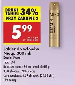 Biedronka Lakier do włosów Niuqi, 300 ml oferta