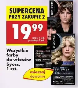 Biedronka Wszystkie farby do włosów Syoss, 1 szt oferta