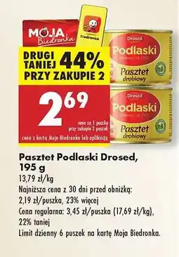 Biedronka Pasztet Podlaski Drosed , 195 g oferta