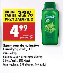 Biedronka Szampon do włosów Family Splash, 1 l oferta