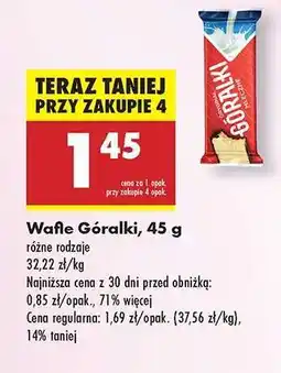 Biedronka Wafle Góralki, 45 g oferta