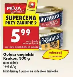 Biedronka Gulasz angielski Krakus, 300 g oferta