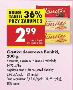 Biedronka Ciastka deserowe Bonitki, 200 g oferta