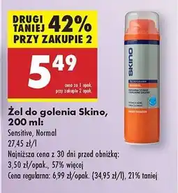 Biedronka Żel do golenia Skino, 200 ml oferta