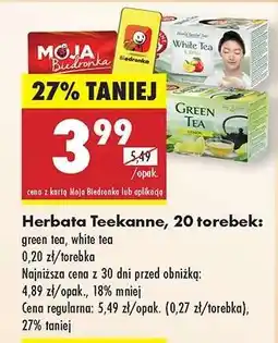 Biedronka Herbata Teekanne, 20 torebek oferta