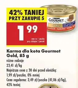 Biedronka Karma dla kota Gourmet Gold, 85 g oferta