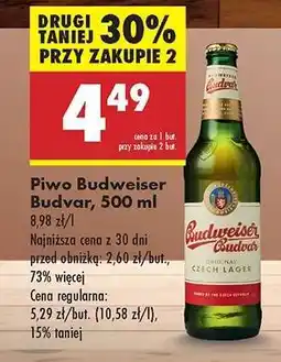 Biedronka Piwo Budweiser Budvar 500 ml oferta
