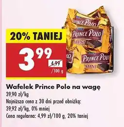 Biedronka Wafelek Prince Polo na wage oferta