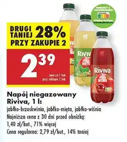 Biedronka Napój niegazowany Riviva, 1 l oferta