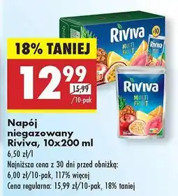 Biedronka Napój niegazowany Riviva, 10x200 ml oferta