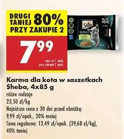 Biedronka Karma dla kota w saszetkach Sheba , 4x85 g oferta