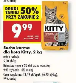 Biedronka Sucha karma dla kota Kitty, 2 kg oferta