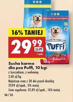 Biedronka Sucha karma dla psa Puffi, 10 kg oferta