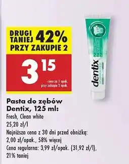 Biedronka Pasta do zębów Dentix, 125 ml oferta