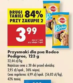 Biedronka Przysmaki dla psa Rodeo Pedigree , 123 g oferta