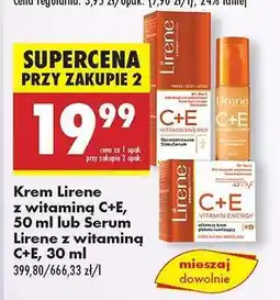 Biedronka Krem Lirene z witaminą C+E, 50 ml lub Serum Lirene z witaminą C+E, 30 ml oferta