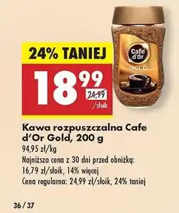 Biedronka Kawa rozpuszczalna Cafe d'Or Gold 200 g oferta