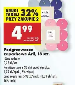 Biedronka Podgrzewacze zapachowe Aril , 18 szt oferta