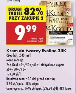Biedronka Krem do twarzy Eveline 24K Gold, 50 ml oferta