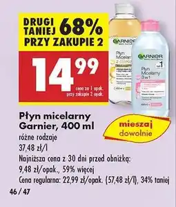 Biedronka Płyn micelarny Garnier 400 ml oferta