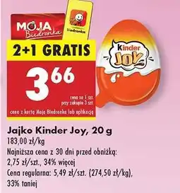 Biedronka Jajko Kinder Joy, 20 g oferta