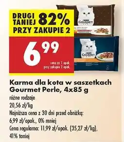 Biedronka Karma dla kota w saszetkach Gourmet Perle 4x85 g oferta