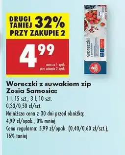 Biedronka Woreczki z suwakiem zip Zosia Samosia : oferta