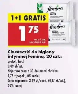 Biedronka Chusteczki do higieny intymnej Femina 20 szt oferta