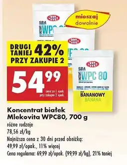 Biedronka Koncentrat białek Mlekovita WPC80, 700 g oferta