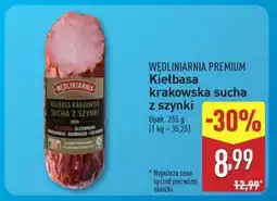 ALDI Kiełbasa krakowska sucha z szynki oferta