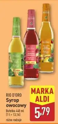 ALDI RIO D'ORO Syrop owocowy oferta