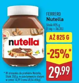 ALDI FERRERO Nutella oferta