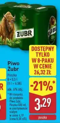 ALDI Piwo ŻUBR oferta