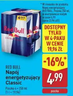 ALDI RED BULL Napój energetyzujący Classic oferta