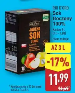 ALDI RIO D'ORO Sok tłoczony 100% oferta