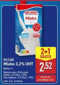 ALDI MILSANI Mleko 3,2% UHT oferta