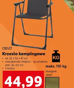 Lidl Krzesło kempingowe Crivit oferta