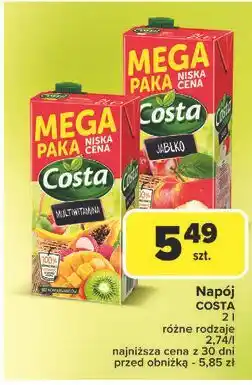 Carrefour Napój jabłko Costa oferta