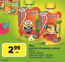 Carrefour Mus banan-marchew-jabłko Hortex Vitaminka oferta